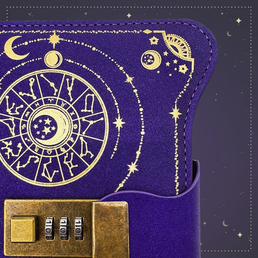 Load image into Gallery viewer, Purple Lock Journal | Password Diary with 3-Digit Combination Lock