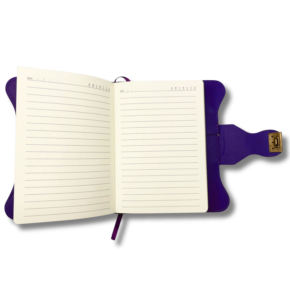 Load image into Gallery viewer, Purple Lock Journal | Password Diary with 3-Digit Combination Lock