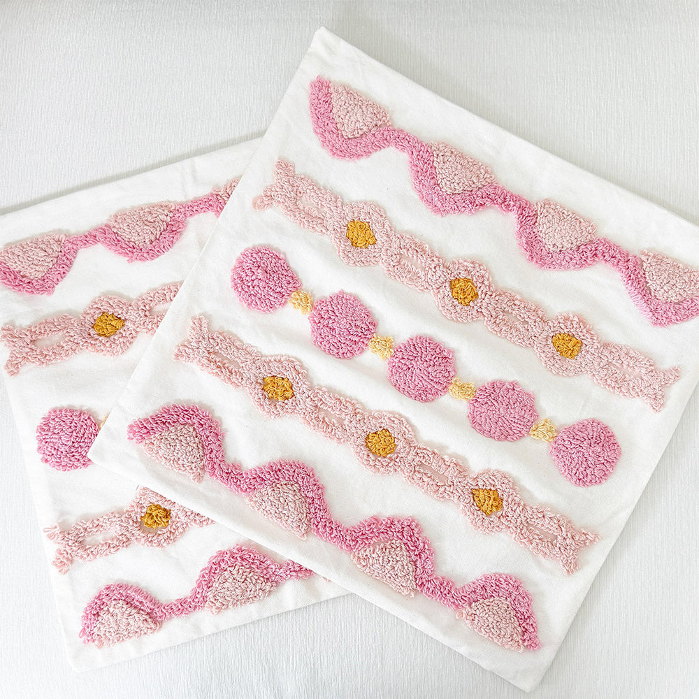 Load image into Gallery viewer, Pink Boho Throw Pillow Covers โ 2 Pack