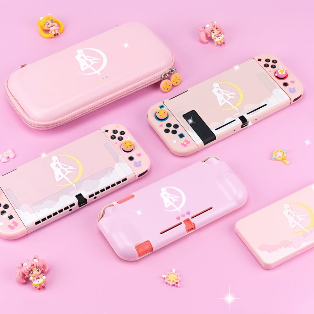 Load image into Gallery viewer, Moon Anime Bundle - Nintendo Switch Lite OLED Case Cover Grips