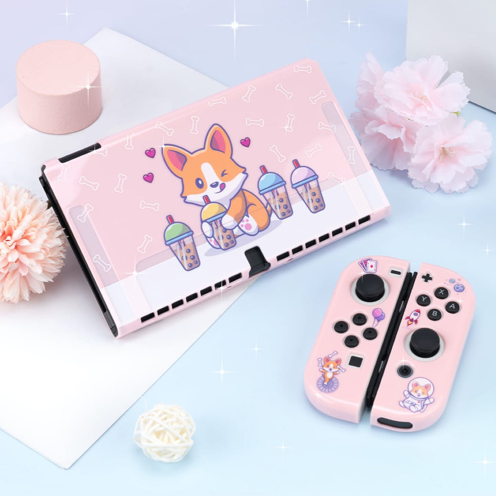 Load image into Gallery viewer, Corgi Boba Case - Dog Nintendo Switch, Lite, OLED Bundle