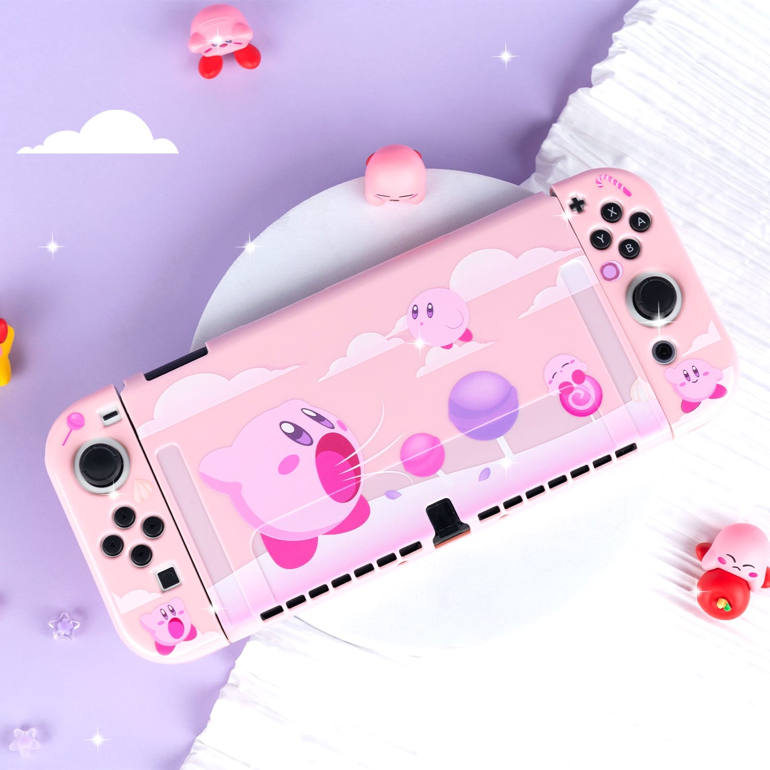 Kirby Case - Pink Anime Cover for Nintendo Switch OLED – Beluga Design