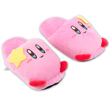 Load image into Gallery viewer, Glopastel Pink Puff Ball Slipper | Cute Anime Video Game Smash Star Allies Forgotten Land | Plush Pastel Fuzzy Slip On House Shoes One Size Adult Women Medium
