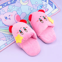 Load image into Gallery viewer, Glopastel Pink Puff Ball Slipper | Cute Anime Video Game Smash Star Allies Forgotten Land | Plush Pastel Fuzzy Slip On House Shoes One Size Adult Women Medium
