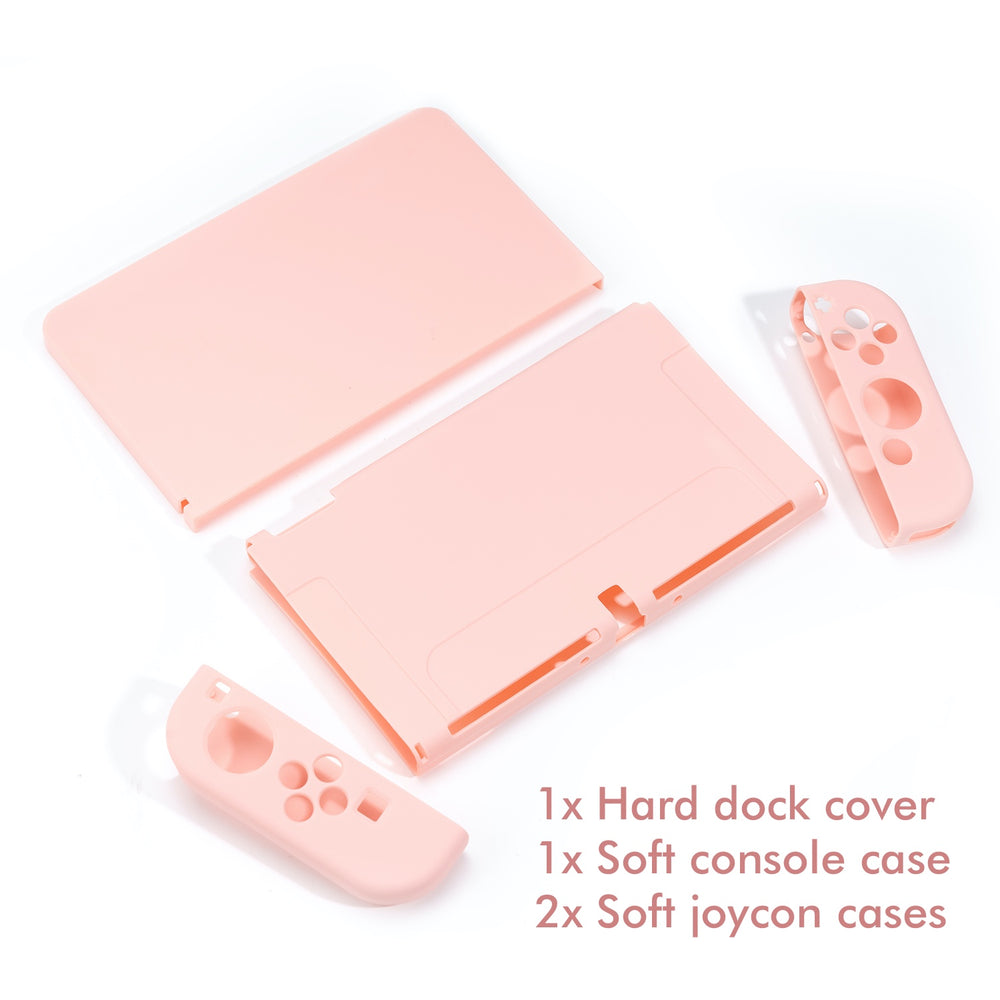 Load image into Gallery viewer, Pink Case + Dock Sleeve - Nintendo Switch OLED