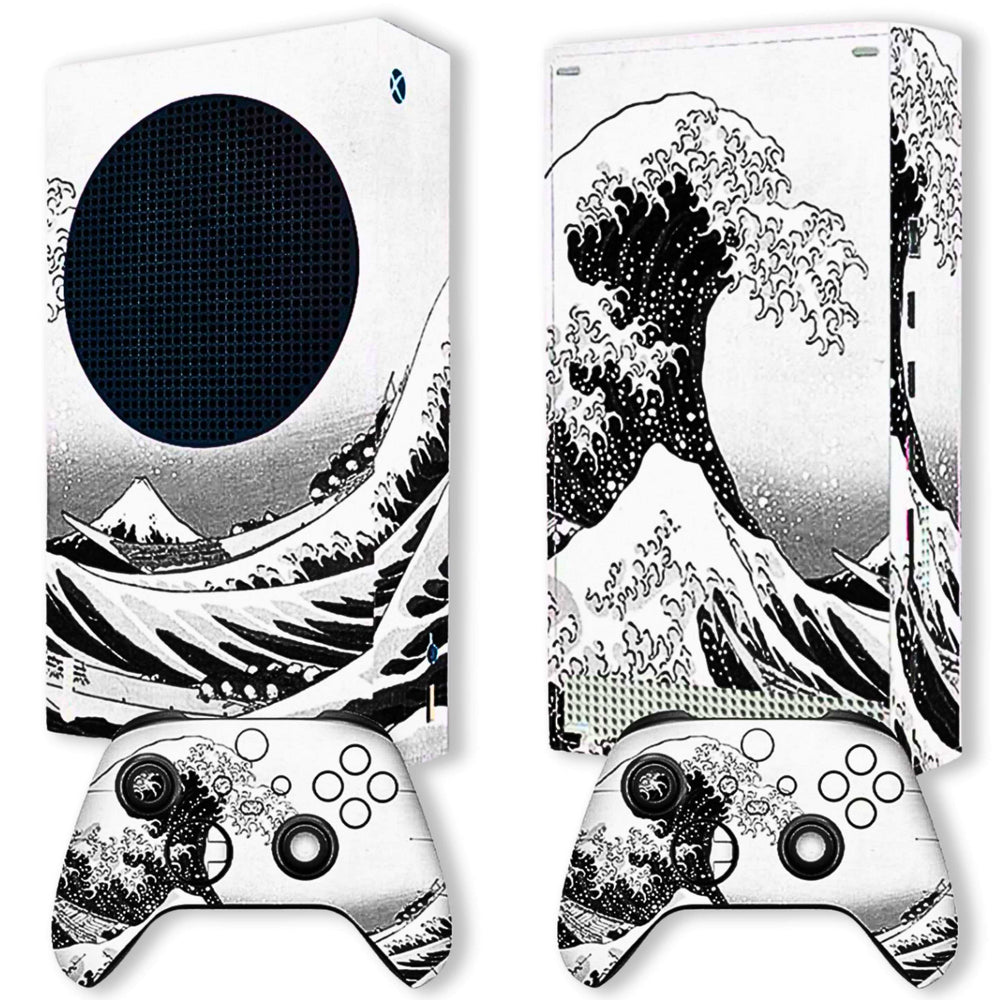 Load image into Gallery viewer, Wave Xbox Skin | Japanese Black White Vinyl for Xbox Series S or X