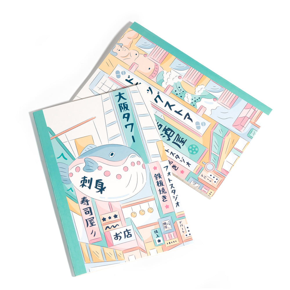 Load image into Gallery viewer, Whale Notebook - 2 Pack Cute Anime Journal