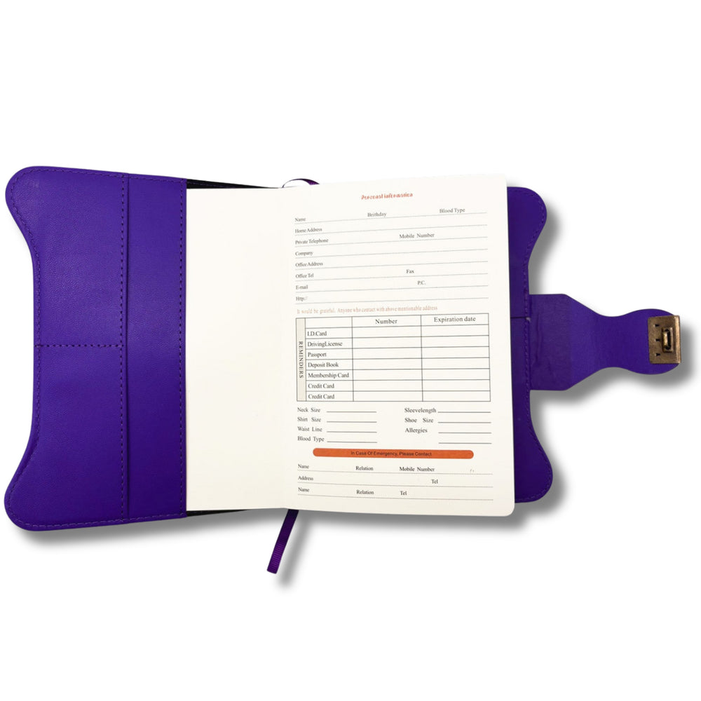 Load image into Gallery viewer, Purple Lock Journal | Password Diary with 3-Digit Combination Lock