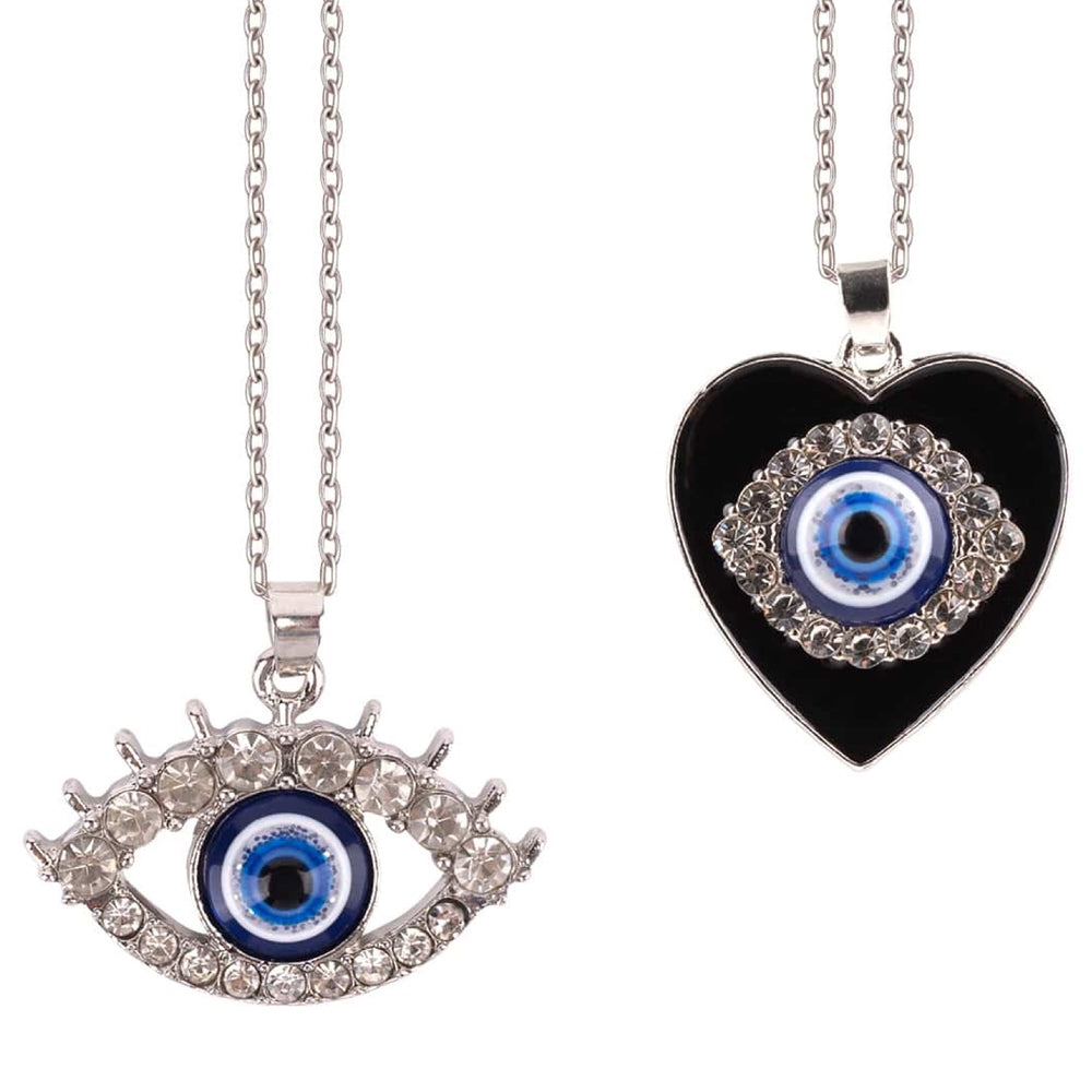 Load image into Gallery viewer, Evil Eye Necklaces - 2 Pack Protection Jewelry