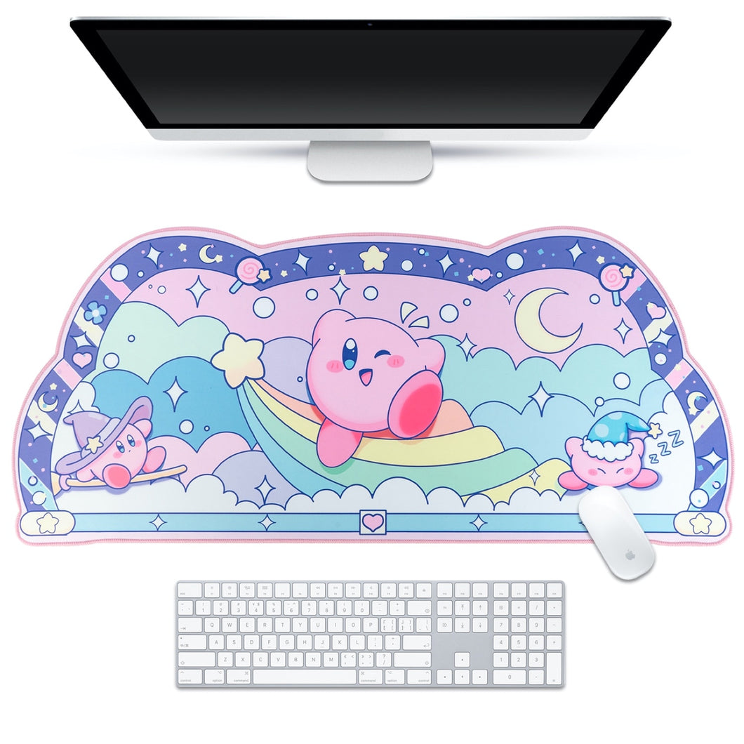 Kirby Desk Mat - Large Blue Anime Mousepad