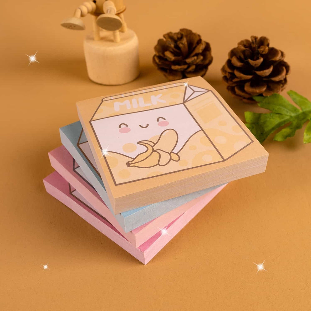 Load image into Gallery viewer, Milk Carton Sticky Notes - Kawaii Notepads