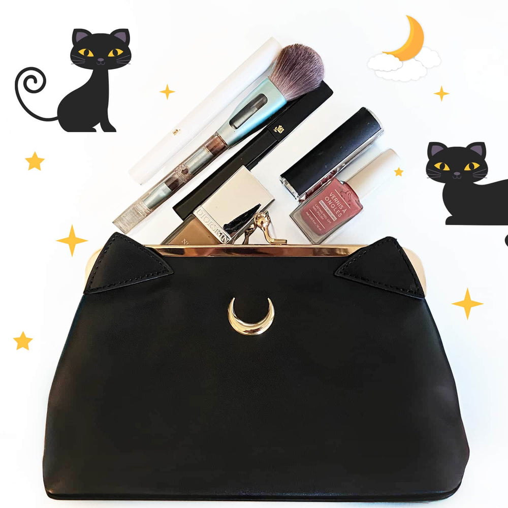 Load image into Gallery viewer, Cat Moon Wallet Bag - Cute Kawaii Clutch Purse
