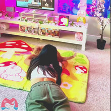Load and play video in Gallery viewer, Mushroom Rug | Cute Large Rectangular Carpet Home Decor

