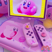 Load and play video in Gallery viewer, Kirby Bundle – Kawaii Pink Nintendo Switch Standard, Lite, OLED Case Carry Grips