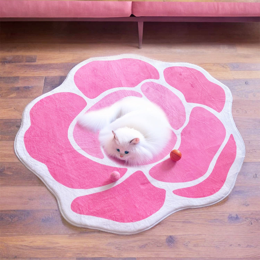 Rose Rug - Round Flower Shaped Carpet