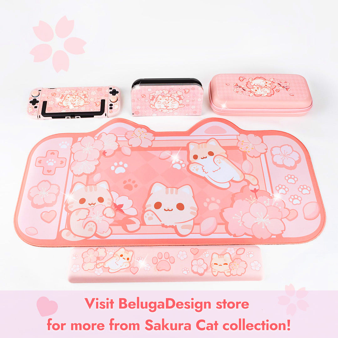 Sakura Cat Bundle for Nintendo Switch 2 | Kawaii Pink Anime Switch