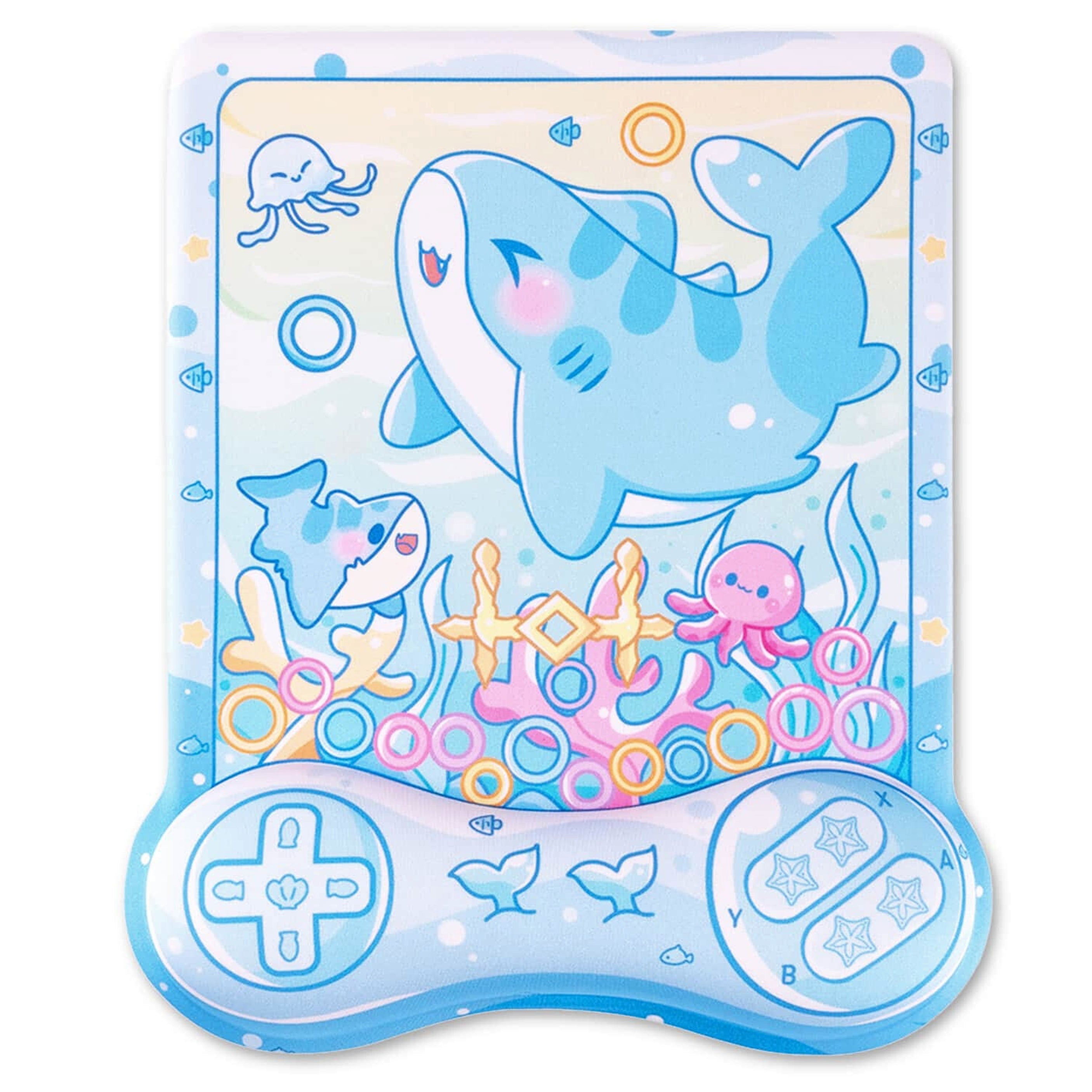 Shark Mousepad | Cute Kawaii Anime Pastel Blue – Beluga Design