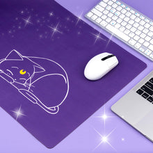 Load image into Gallery viewer, Sailor Moon Desk Pad - Large Pink Purple Cat Luna Mat Mousepad
