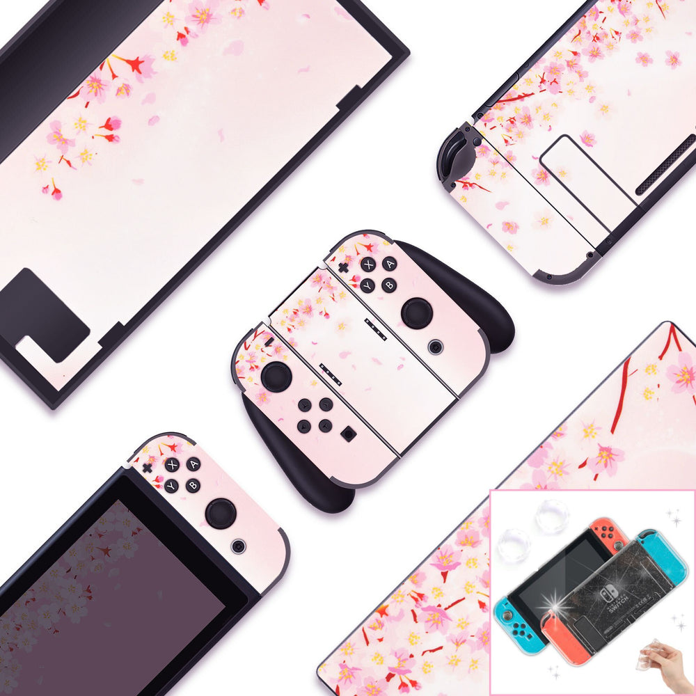 Load image into Gallery viewer, Sakura Switch Skin - Flower Nintendo Switch or Lite Wrap
