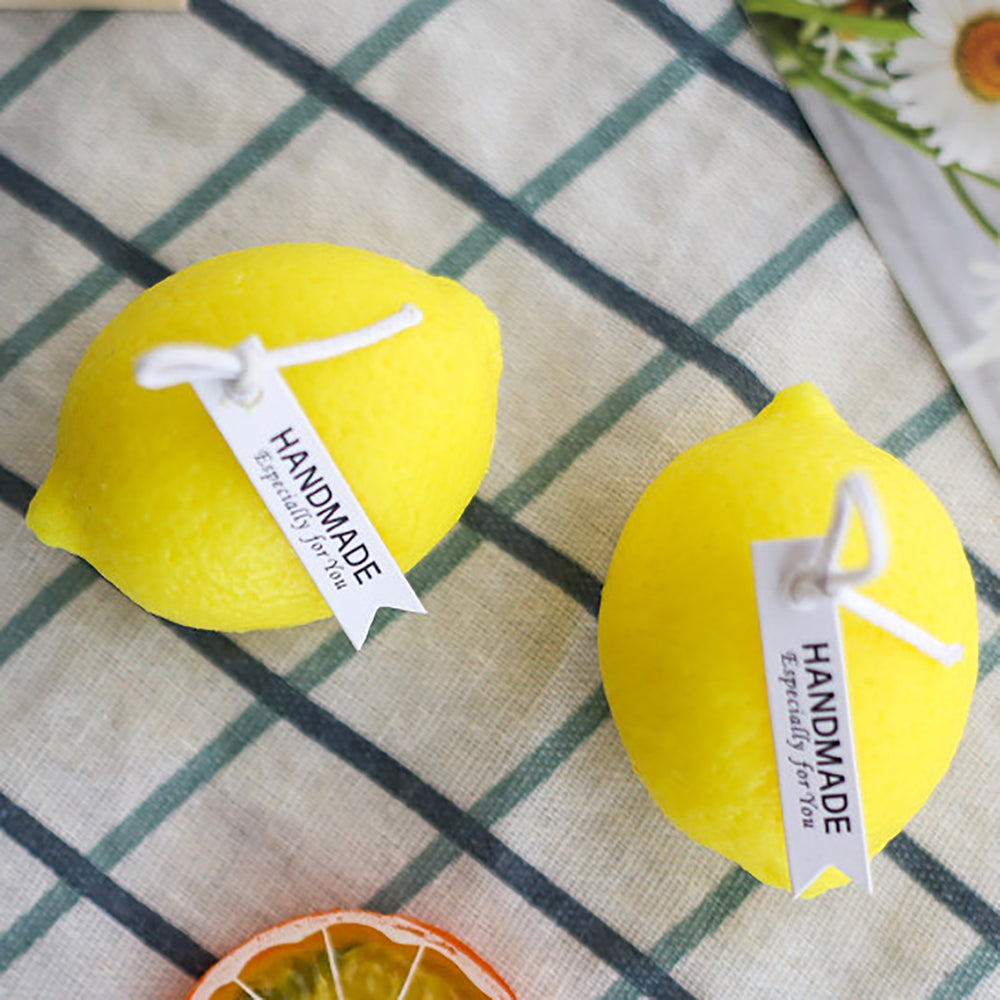 Load image into Gallery viewer, Lemon Candles – Cute Scented Room Decor 2 Pack

