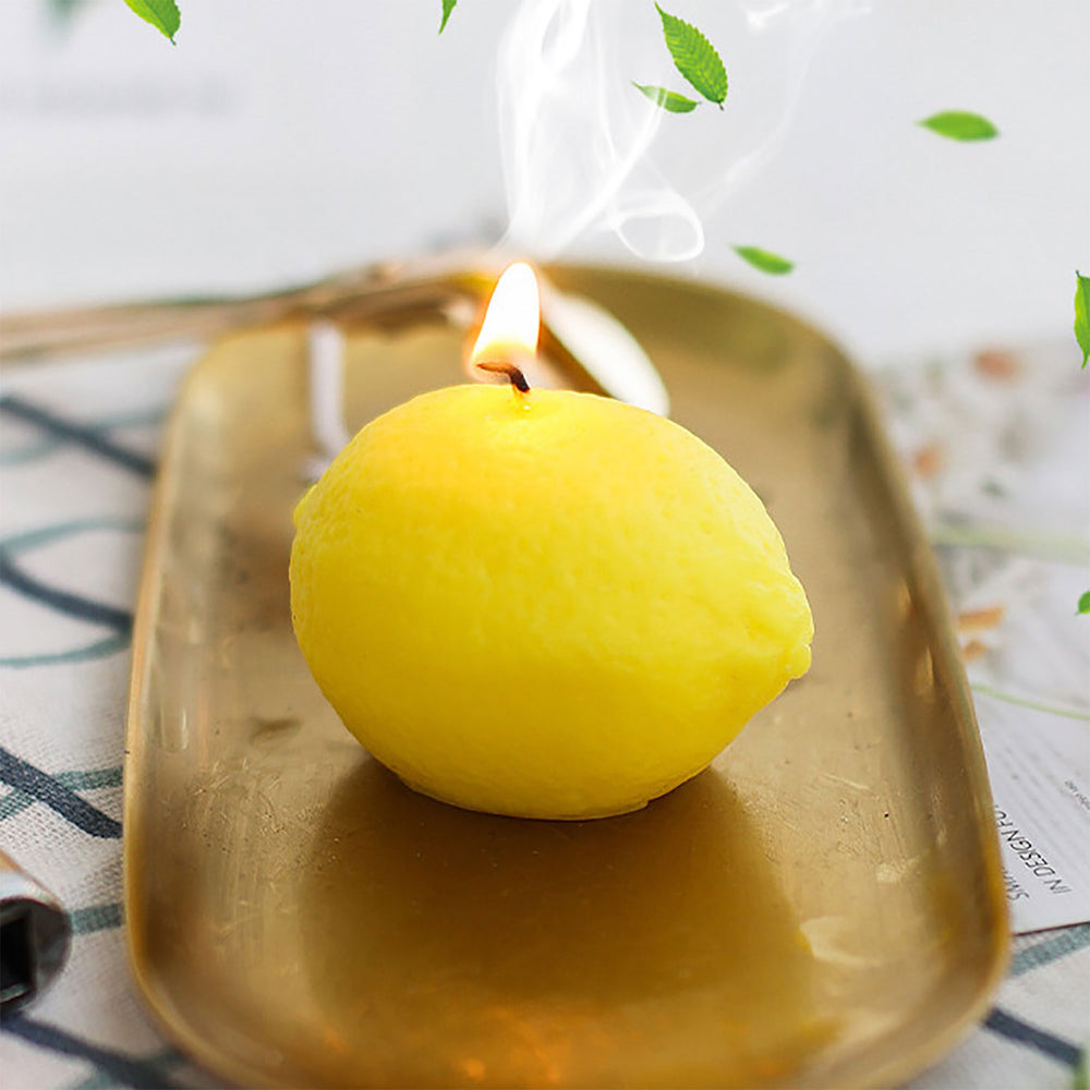 Load image into Gallery viewer, Lemon Candles – Cute Scented Room Decor 2 Pack

