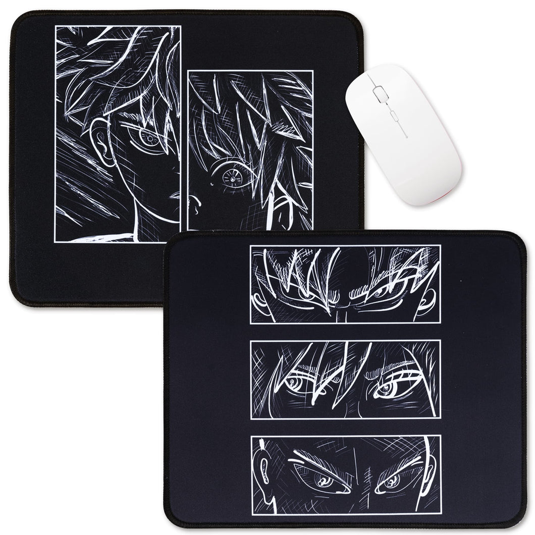 Anime Mousepads - 2 Pack Black White Ninja Mouse Pads