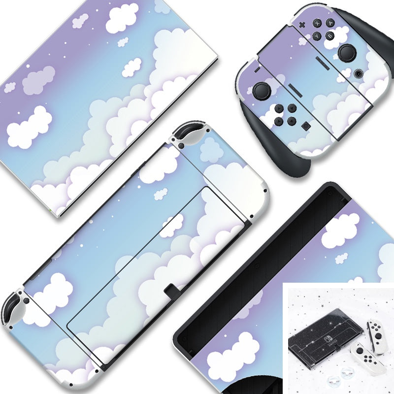 Load image into Gallery viewer, Blue Clouds Switch Skin - Nintendo Switch Lite OLED Wraps
