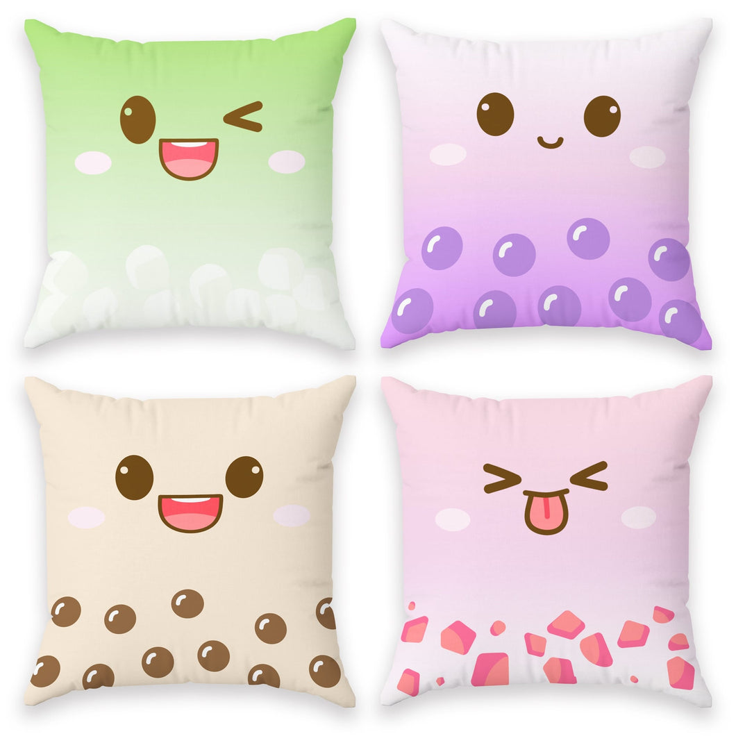 Boba Pillow Case - Cute Anime Throw Covers