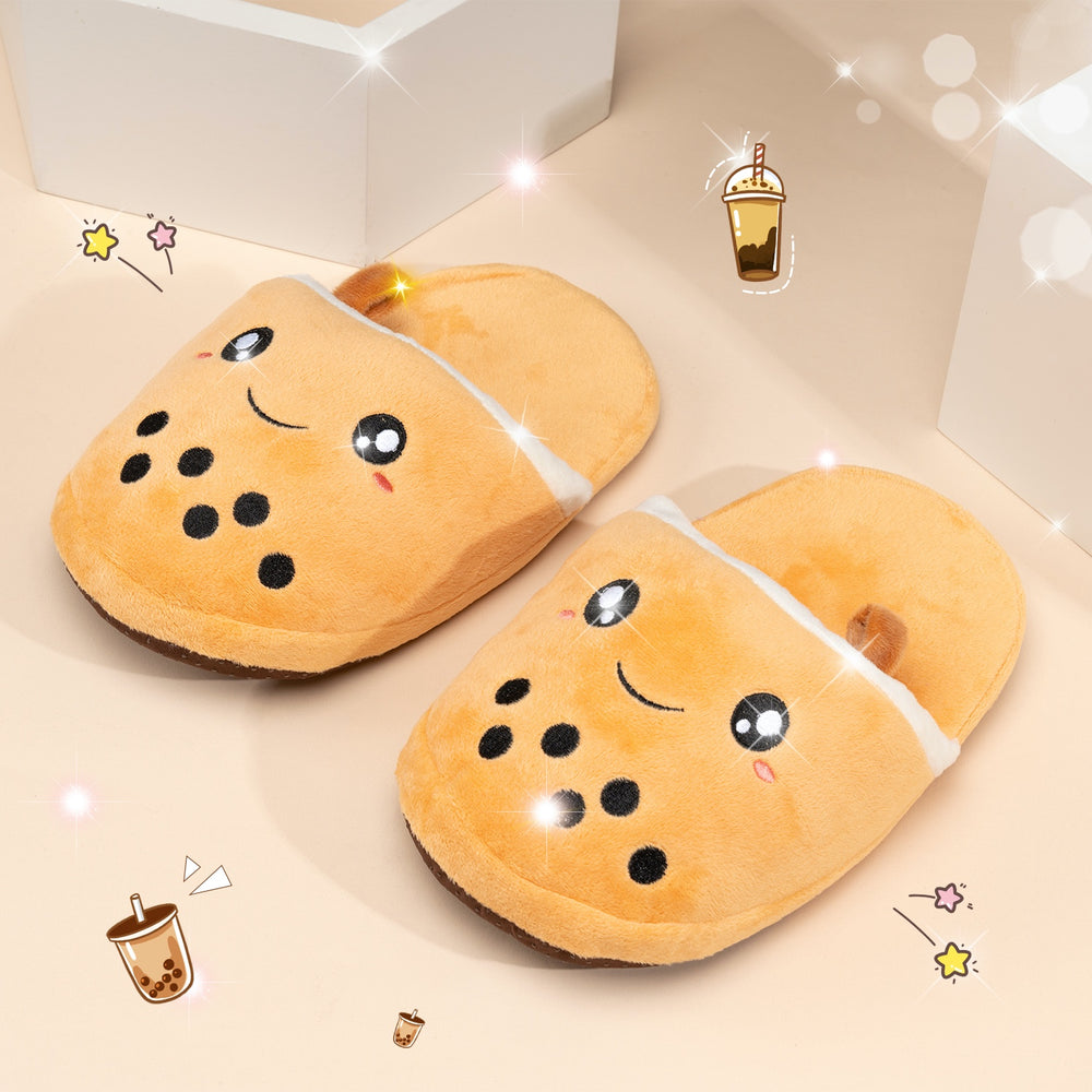 Load image into Gallery viewer, Boba Womens Slippers - Cute Anime Kawaii Bubble Tea
