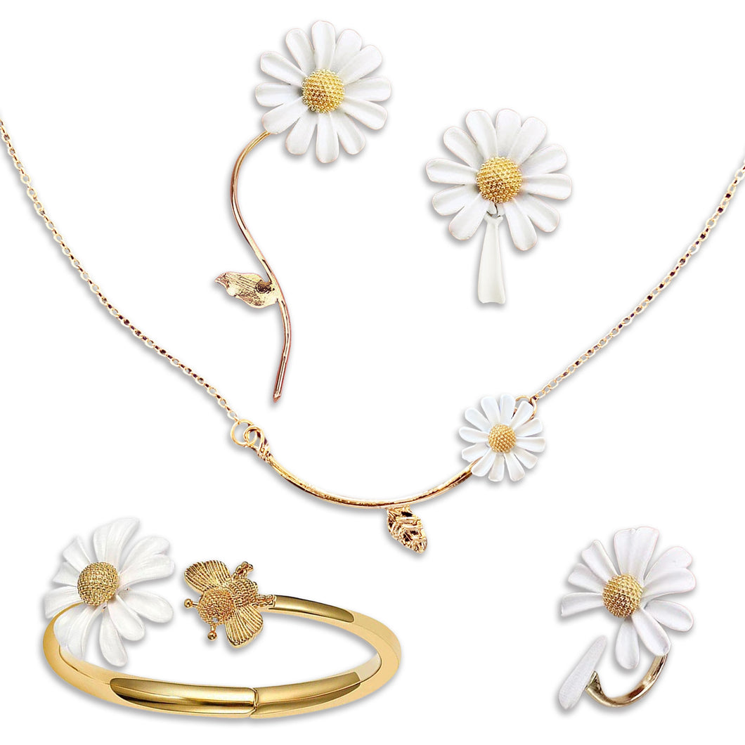 Daisy necklace and earring sets sale
