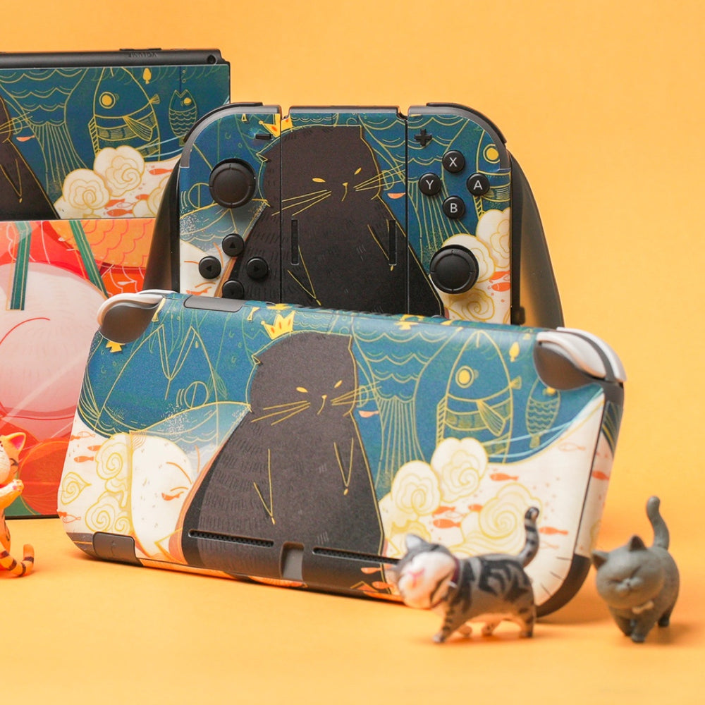 Load image into Gallery viewer, Fat Cats Skin - Cat Nintendo Switch Lite OLED Wrap
