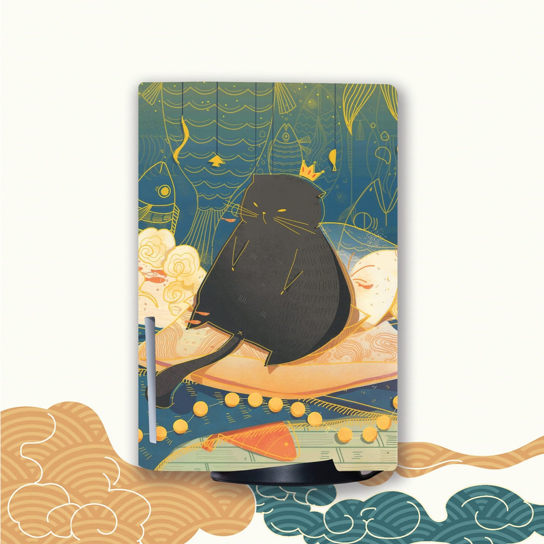 Fat Cat PS5 Skin - Cute Vinyl Wrap Sticker Sony Playstation 5