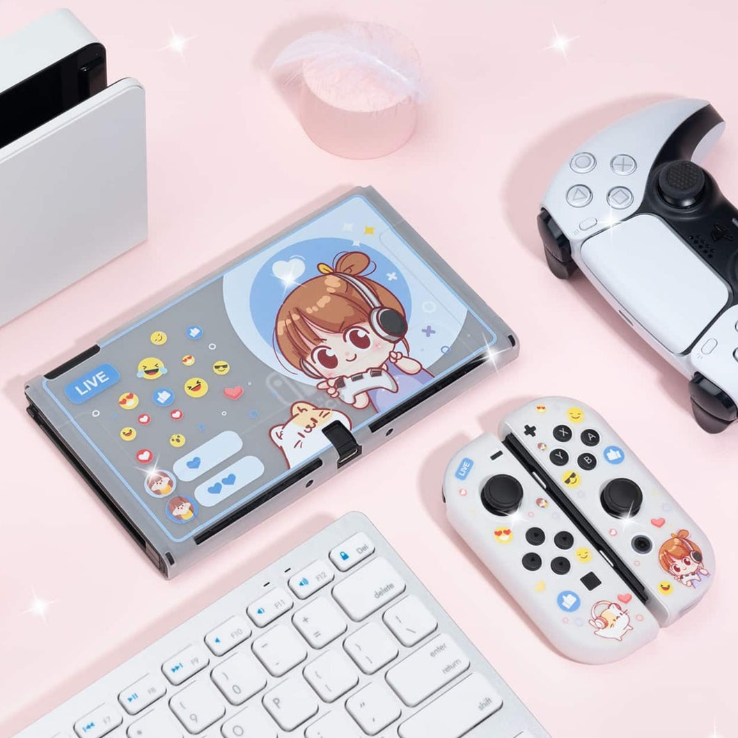 Gamer Girl Nintendo Switch OLED Case Cover