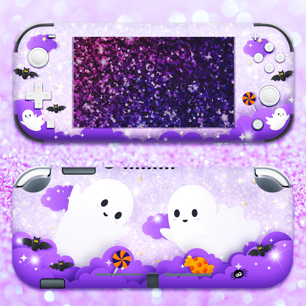 Load image into Gallery viewer, Ghost Skin - Purple Halloween Nintendo Switch OLED Standard Lite Skin
