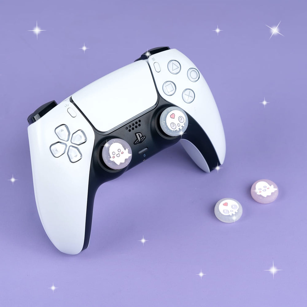 Load image into Gallery viewer, Ghost Thumb Grips - Glitter Clear for PS5 PS Xbox Pro Controller
