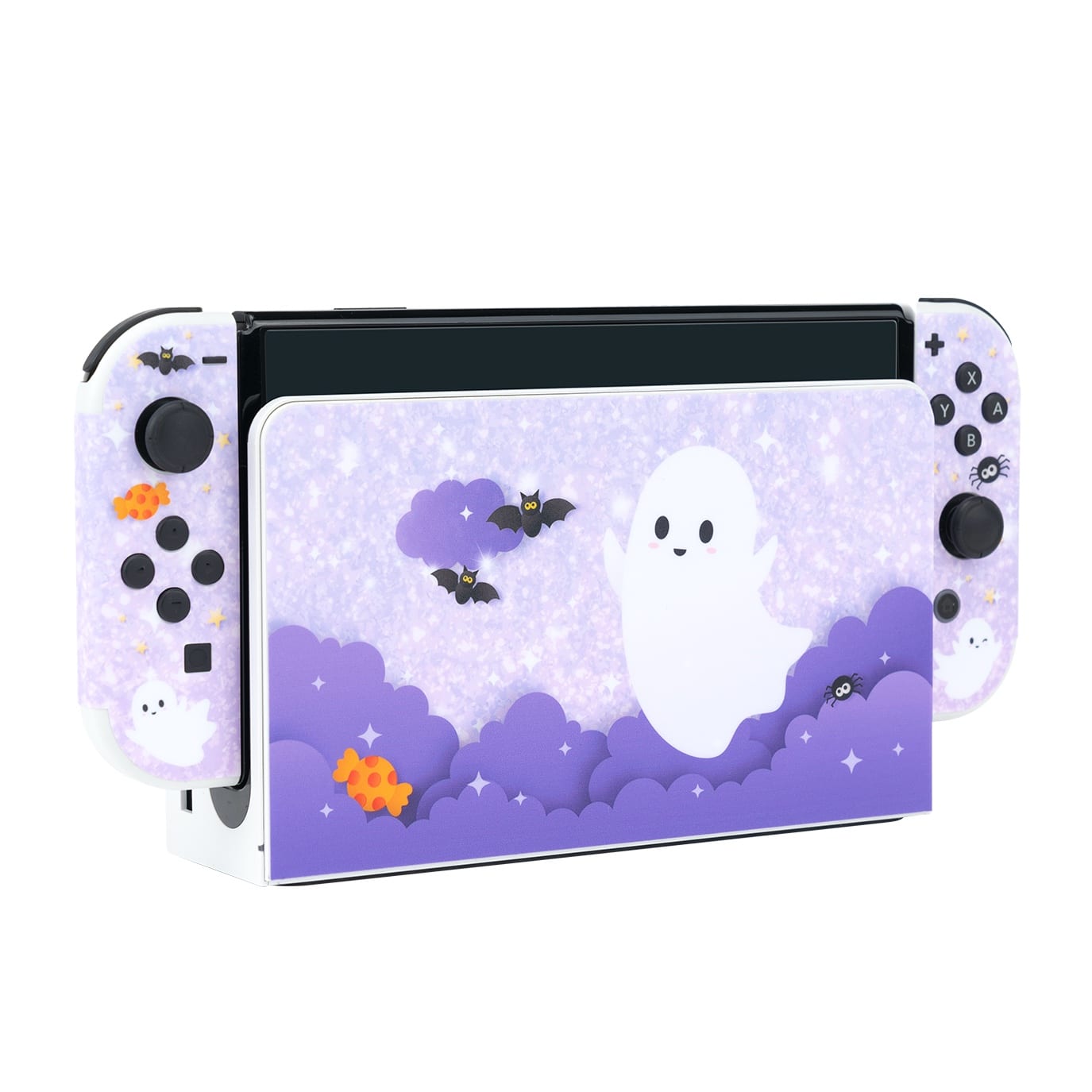 Ghost Skin - Purple Halloween Nintendo Switch OLED Standard Lite Skin