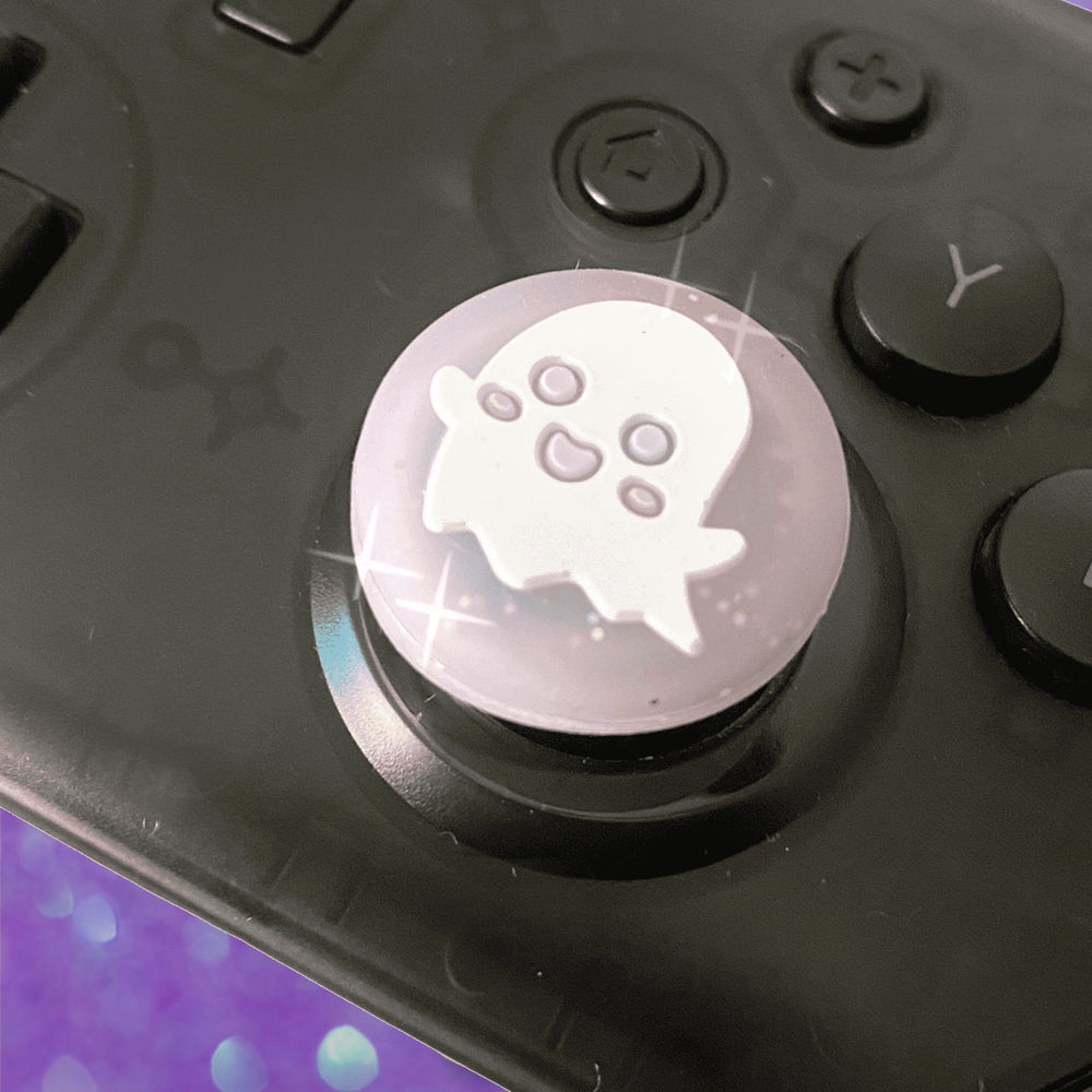 Load image into Gallery viewer, Ghost Thumb Grips - Glitter Clear for PS5 PS Xbox Pro Controller
