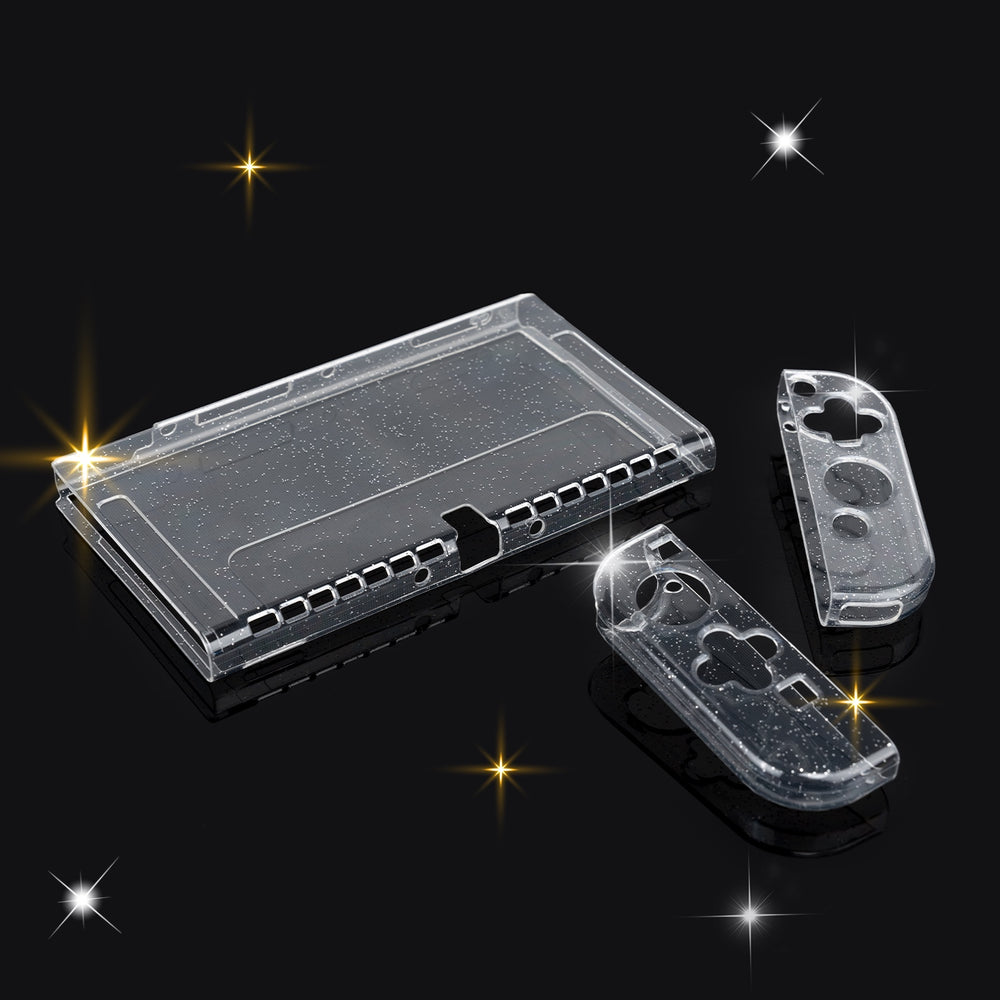 Protective Clear TPU Case Cap For Nintendo Switch Lite Shell Bling Glitter  Cover