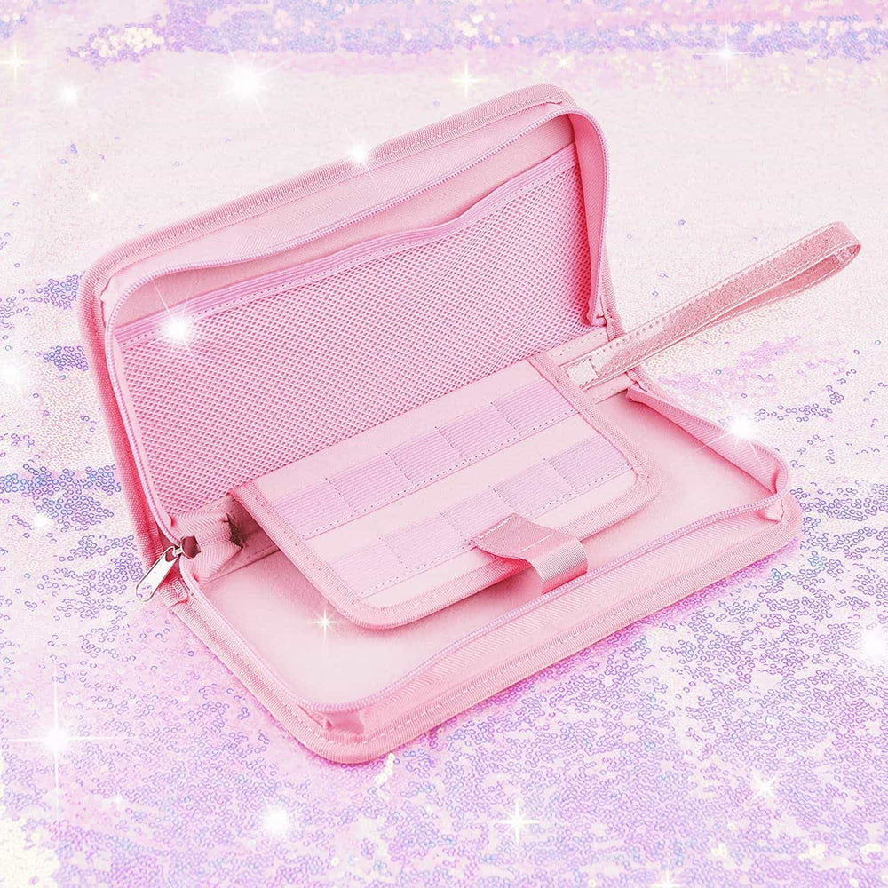 Load image into Gallery viewer, Pink Glitter Carrying Case - Nintendo Switch Lite Standard OLED
