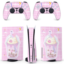 Load image into Gallery viewer, Kirby Boba PS5 Skin - Pink Cute Vinyl Wrap Sticker Sony Playstation 5
