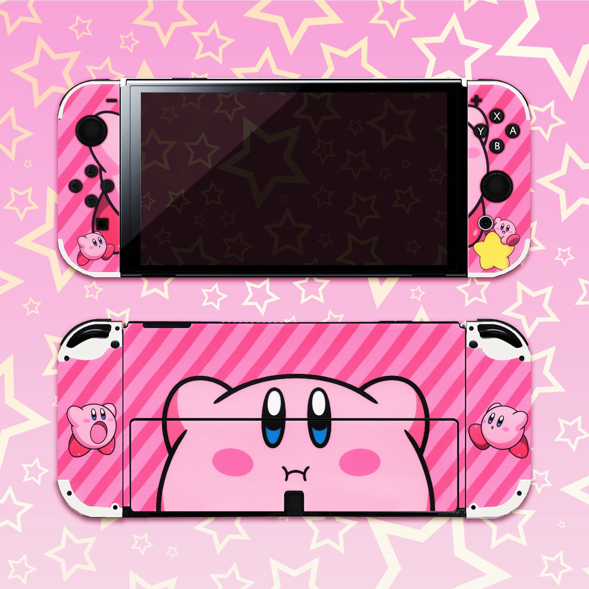 Kirby Skin  Pink Anime Nintendo Switch Lite OLED Wrap  Beluga Design