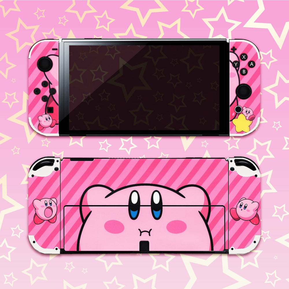 Load image into Gallery viewer, Kirby Skin - Pink Anime Nintendo Switch Lite OLED Wrap
