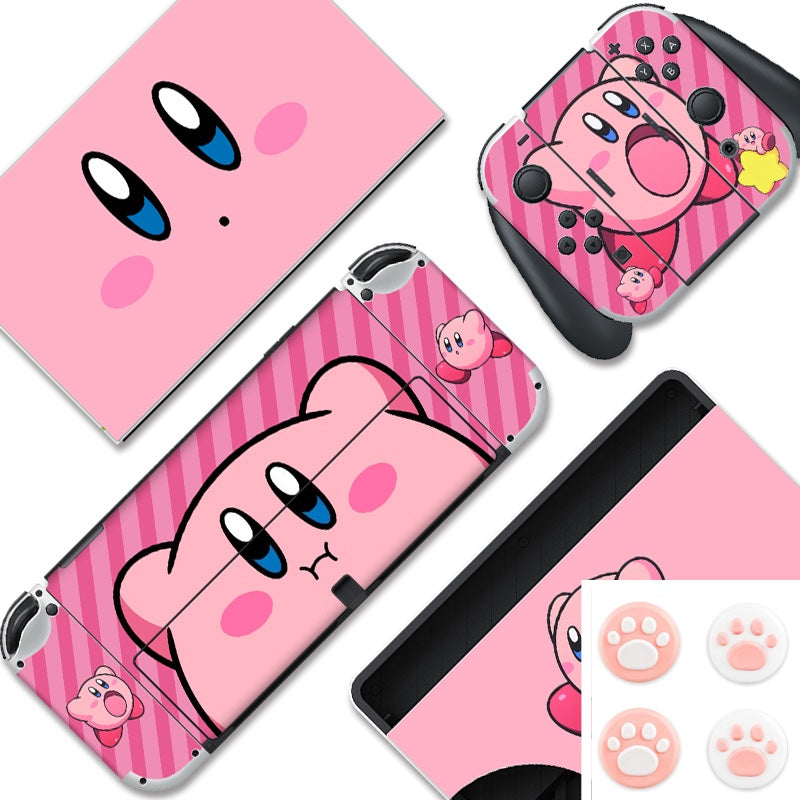 Load image into Gallery viewer, Kirby Skin - Pink Anime Nintendo Switch Lite OLED Wrap
