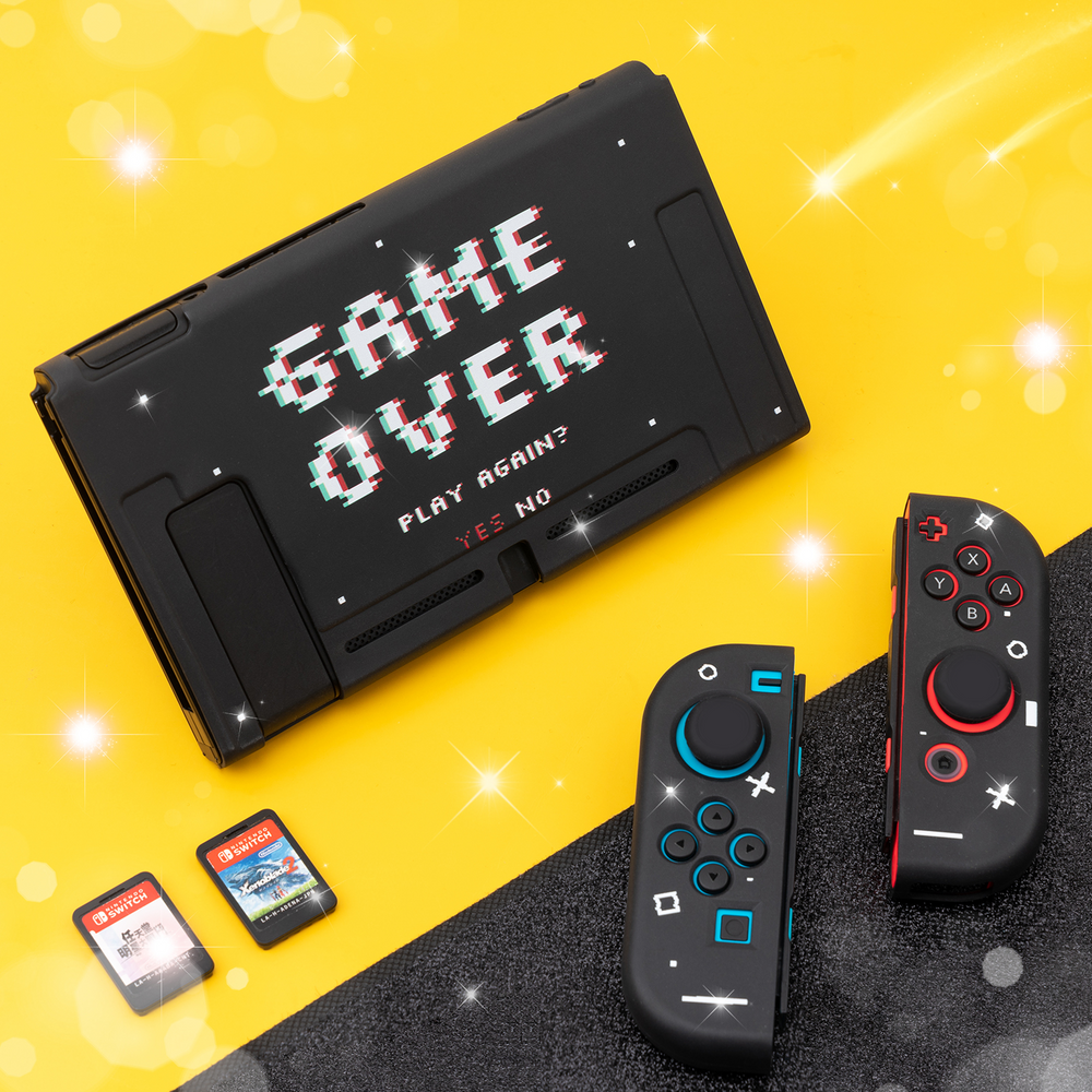 Load image into Gallery viewer, Game Over Switch Case - Black Retro Nintendo Switch, Lite, OLED