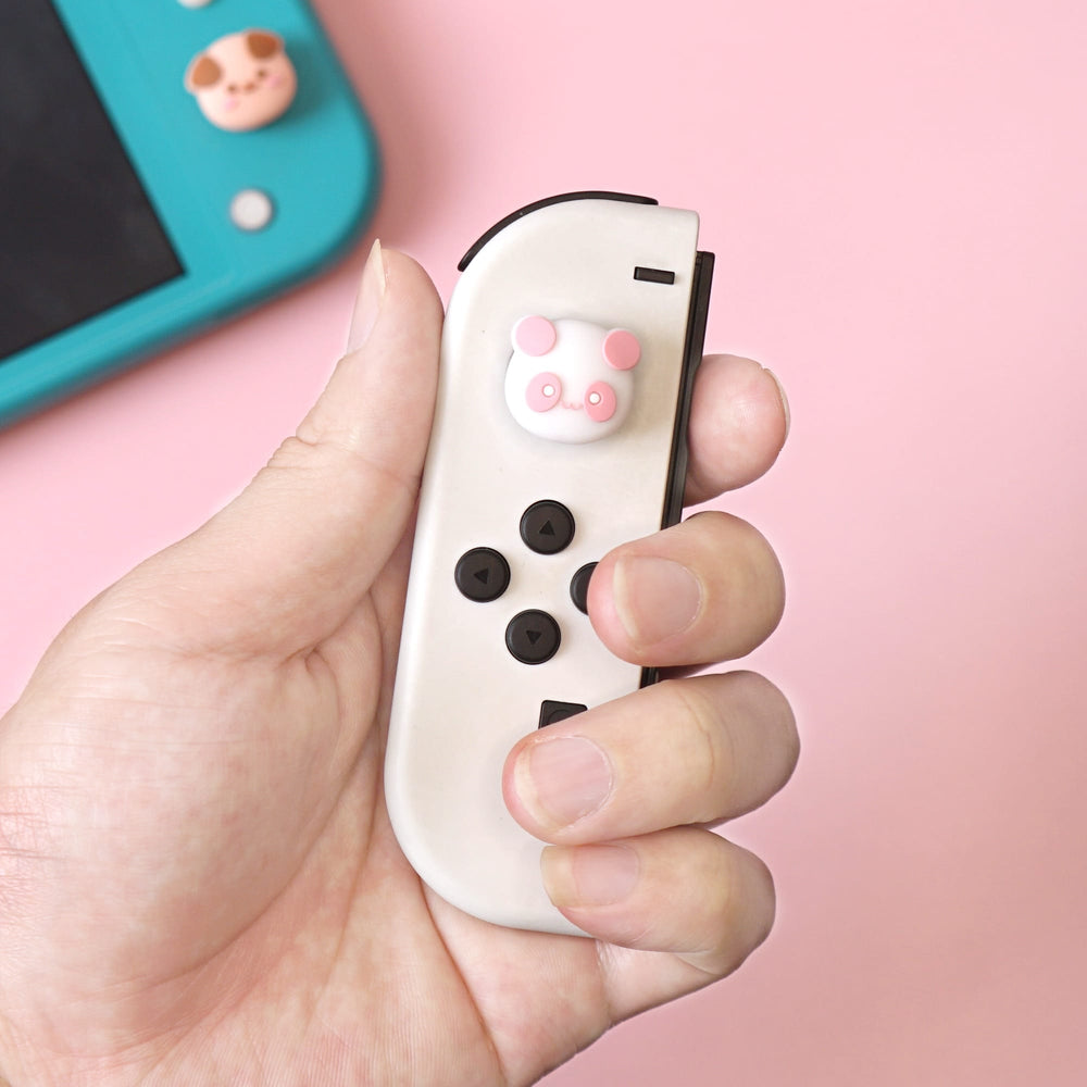 Load image into Gallery viewer, Panda Dog Thumb Grips for All Nintendo Switch Lite OLED