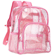 Glitter Pink Clear Backpack - Kawaii Cute School Supplies for Girls & Women