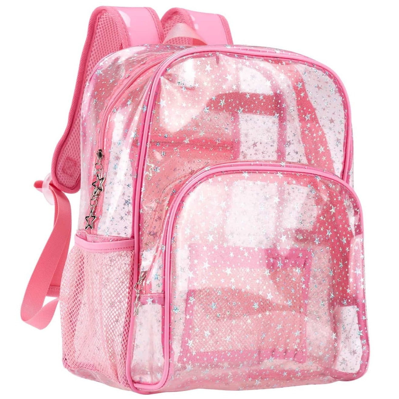 Glitter Pink Clear Backpack