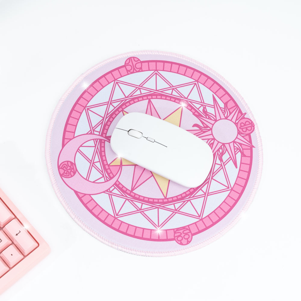 Load image into Gallery viewer, Pink Anime Mousepads - 2 Cute Sakura Moon Mouse Pads
