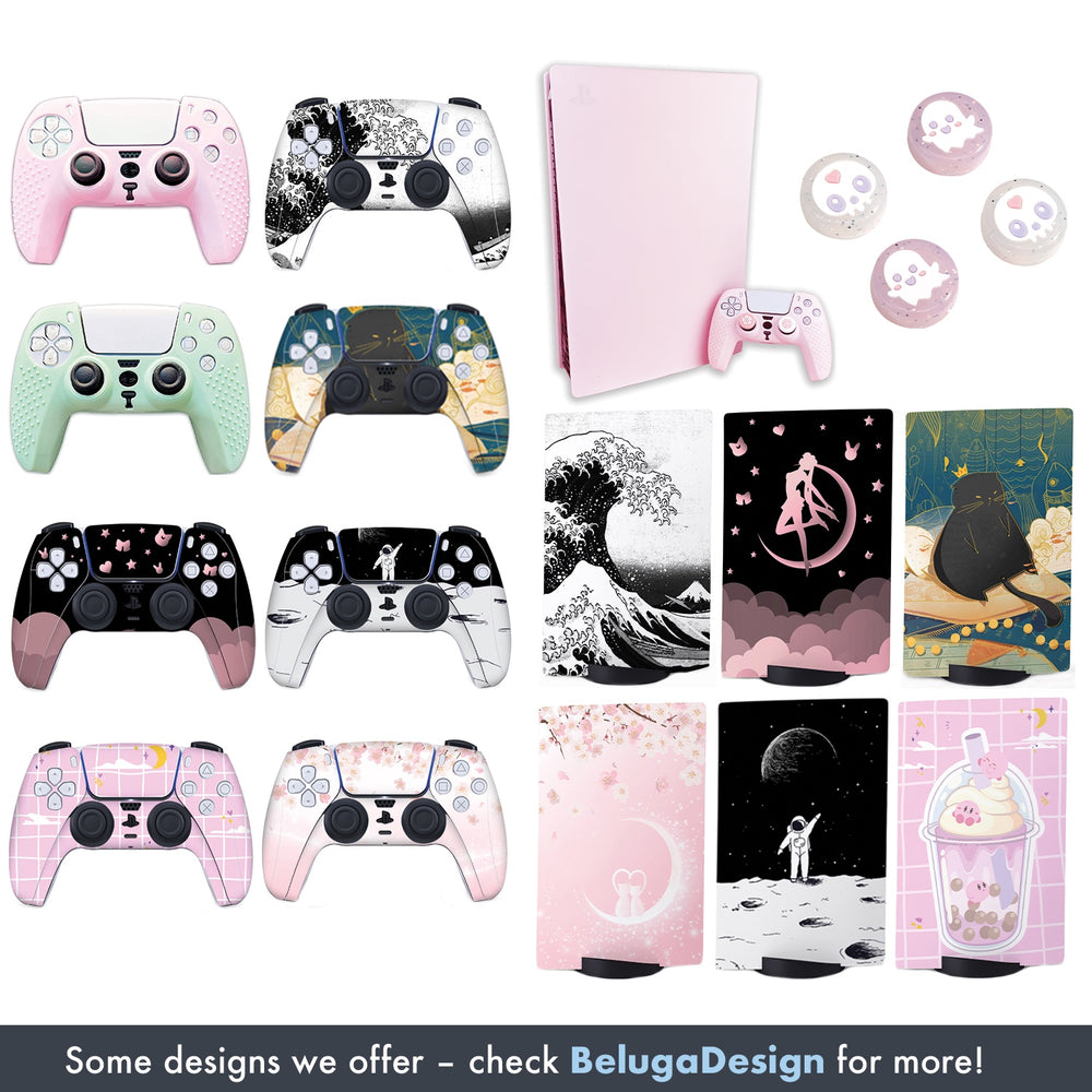 thumbnail image 2 of PS5 Disc Version Skin – Vinyl Decal Wrap Full Set, Custom Sticker Cover 2 of 5