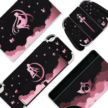 Load image into Gallery viewer, Sailor Moon Skin - Black Pink Anime Cute Nintendo Switch OLED Wrap

